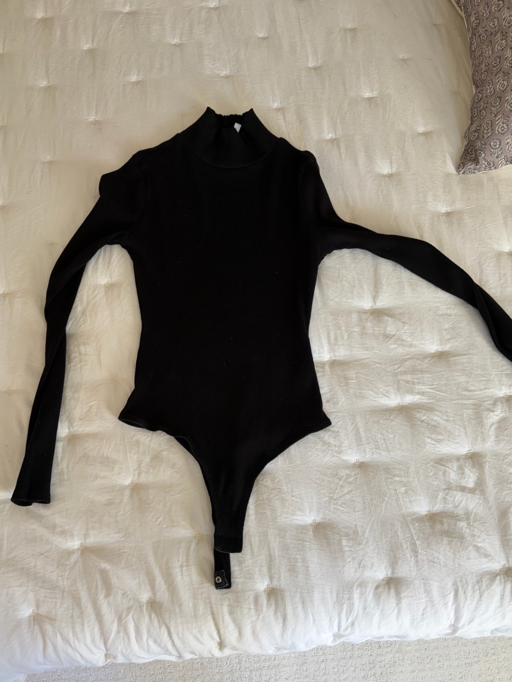LULUs Ribbed Mock Neck Body Suit
